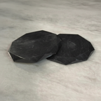 Facet Noir Coasters - Lyra Stone