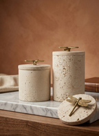 Dragonfly Travertine Jars