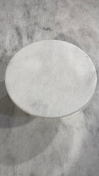 The 'Lumina' White Marble Pedestal