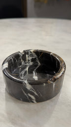 The 'Obsidian Noir' Marble Ashtray