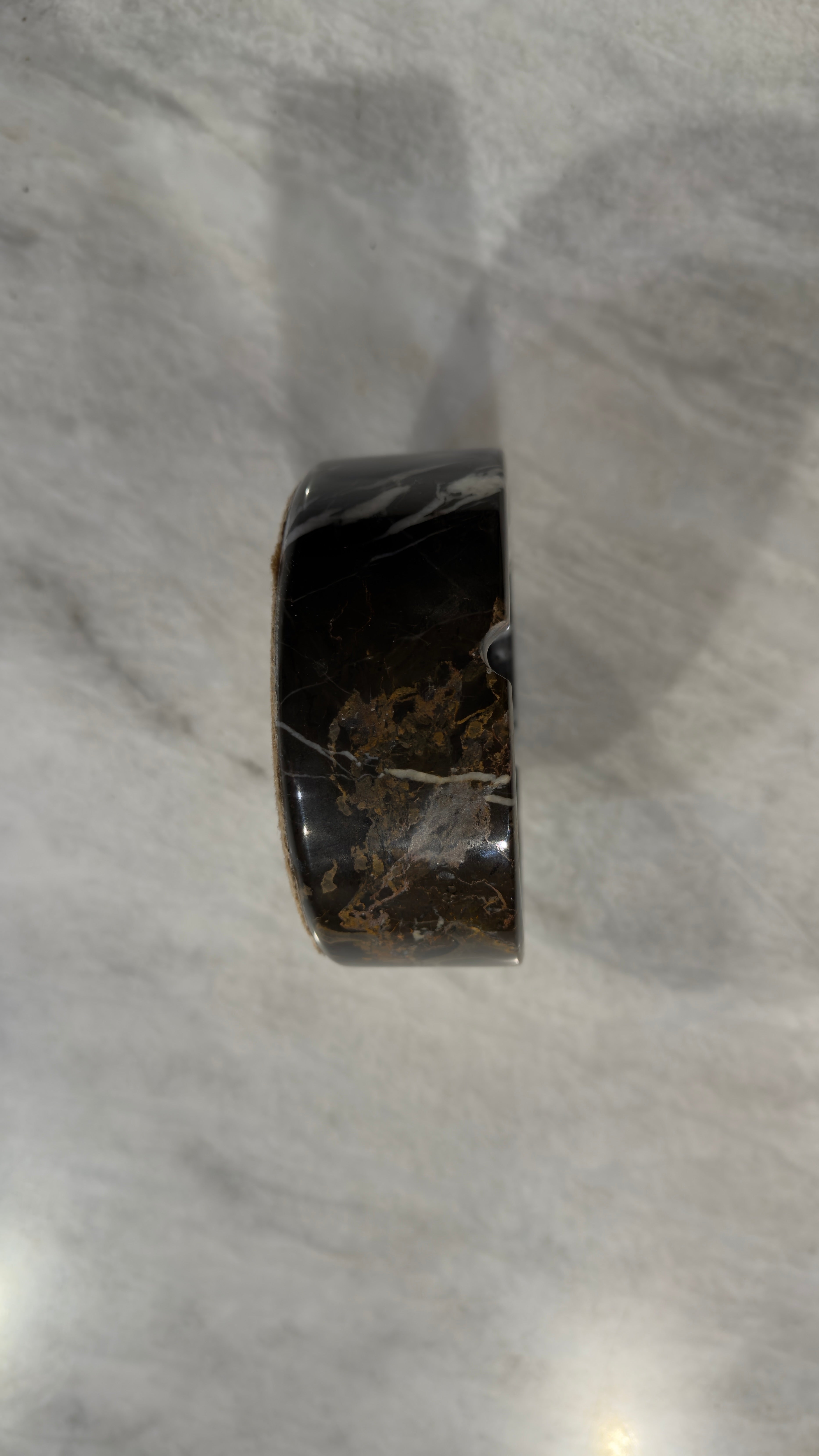 The 'Obsidian Noir' Marble Ashtray